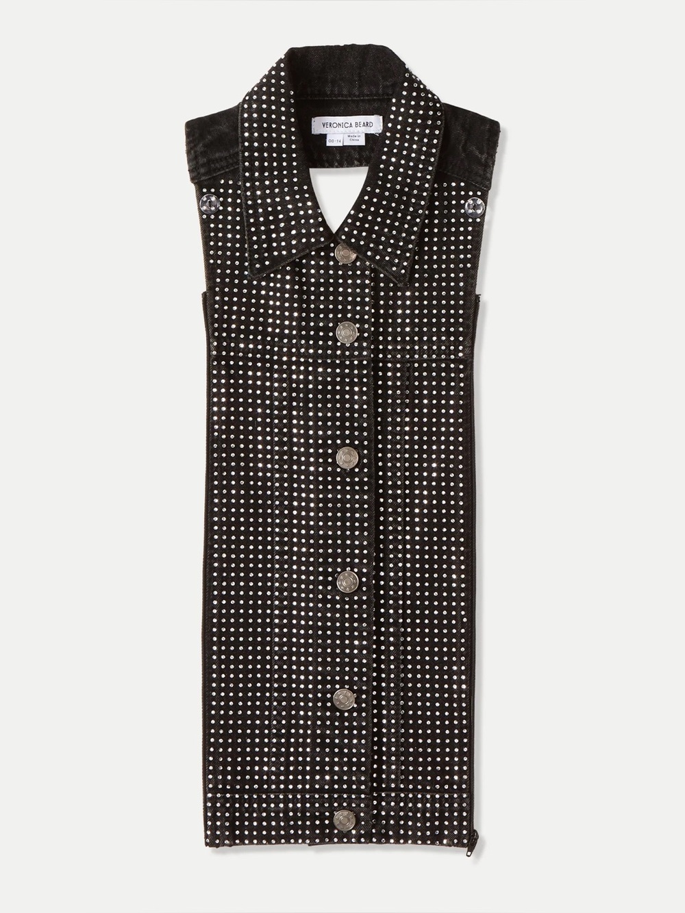 Veronica beard Dickey insert slate rhinestone embellished nwt 00-14 NWT